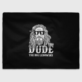 Плед 3D с принтом Dude the Big Lebowski в Петрозаводске, 100% полиэстер | закругленные углы, все края обработаны. Ткань не мнется и не растягивается | dude | jeff bridges | the big lebowski | блики | большой лебовский | джефф бриджес | молния | фильм | чувак