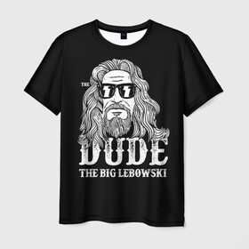 Мужская футболка 3D с принтом Dude the Big Lebowski в Петрозаводске, 100% полиэфир | прямой крой, круглый вырез горловины, длина до линии бедер | dude | jeff bridges | the big lebowski | блики | большой лебовский | джефф бриджес | молния | фильм | чувак