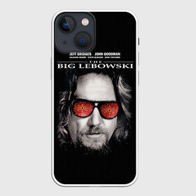 Чехол для iPhone 13 mini с принтом The Big Lebowski в Петрозаводске,  |  | dude | jeff bridges | the big lebowski | большой лебовский | джефф бриджес | ковер | красные очки | узор | фильм | чувак