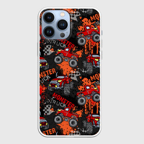 Чехол для iPhone 13 Pro Max с принтом MONSTER TRUCK RED в Петрозаводске,  |  | Тематика изображения на принте: 4x4 | hummer | monster | truck | гонка | гонщик | грузовики | джип | джипы | кольцевые гонки | хаммер