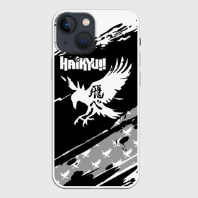 Чехол для iPhone 13 mini с принтом Haikyuu Ворон иероглиф в Петрозаводске,  |  | anime | haikyu | haikyuu | karasuno | аниме | волейбол | ворон | кагеяма | карасуно | кей | кенма | козуме | куроо | маленький гигант | манга | мяч | некома | ойкава | сатори | сёё | тендо | тобио | тоору | хайкью | хината