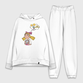 Женский костюм хлопок Oversize с принтом Helga  Arnold в Петрозаводске,  |  | arnold | boy | cartoon | dream | face | girl | helga | hey arnold | love | nickelodeon | арнольд | девочка | детство | любовь | мальчик | мечта | мультик | никелодион | хельга