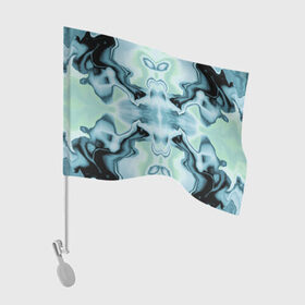 Флаг для автомобиля с принтом Абстракт Голубая бабочка в Петрозаводске, 100% полиэстер | Размер: 30*21 см | абстракт | волны | искажение | паттерн | узор