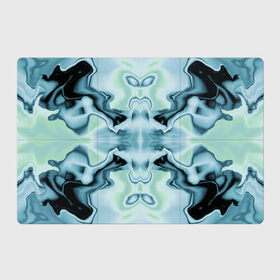 Магнитный плакат 3Х2 с принтом Абстракт Голубая бабочка в Петрозаводске, Полимерный материал с магнитным слоем | 6 деталей размером 9*9 см | абстракт | волны | искажение | паттерн | узор