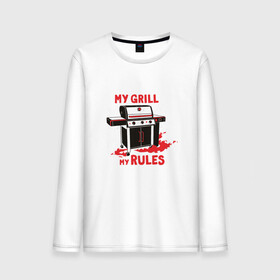 Мужской лонгслив хлопок с принтом My Grill My Rules в Петрозаводске, 100% хлопок |  | barbecue | bbw | cook | fire | flame | food | meat | steak | summer | барбекью | барбекю | газовый гриль | для повара | дымок | коптильня | коптильщик | копчение | лето | мангал | мой гриль мои правила | мясо | на шашлыки | огонь