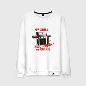 Мужской свитшот хлопок с принтом My Grill My Rules в Петрозаводске, 100% хлопок |  | barbecue | bbw | cook | fire | flame | food | meat | steak | summer | барбекью | барбекю | газовый гриль | для повара | дымок | коптильня | коптильщик | копчение | лето | мангал | мой гриль мои правила | мясо | на шашлыки | огонь