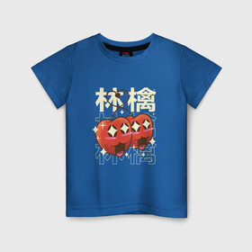 Детская футболка хлопок с принтом Японские кавайные яблоки в Петрозаводске, 100% хлопок | круглый вырез горловины, полуприлегающий силуэт, длина до линии бедер | anime | apple | apples | art | cute | fruit | fruits | japan | japanese | kanji | kawaii | love | manga | алфавит | аниме | арт | в японском стиле | кандзи | красные яблоки | любовь | манга | милота | сердечко | сердце | фрукты | яблоко
