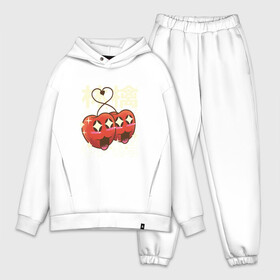 Мужской костюм хлопок OVERSIZE с принтом Японские кавайные яблоки в Петрозаводске,  |  | anime | apple | apples | art | cute | fruit | fruits | japan | japanese | kanji | kawaii | love | manga | алфавит | аниме | арт | в японском стиле | кандзи | красные яблоки | любовь | манга | милота | сердечко | сердце | фрукты | яблоко