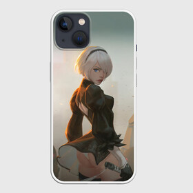 Чехол для iPhone 13 с принтом Nier в Петрозаводске,  |  | automata | game | nier | robots | yorha | андроид | аниме | воин | девушка | игра | нир | робот | самурай | экшн