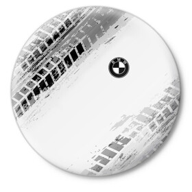 Значок с принтом BMW ПРОТЕКТОР ШИН в Петрозаводске,  металл | круглая форма, металлическая застежка в виде булавки | bmw | tegunvteg | авто | автомобиль | бмв | логотип | марка | машина | модель | протектор | следы | шины