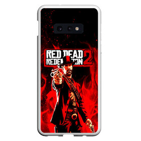 Чехол для Samsung S10E с принтом RDR John Marston в Петрозаводске, Силикон | Область печати: задняя сторона чехла, без боковых панелей | Тематика изображения на принте: game | red dead | red dead redemption 2 | redemption 2 | rockstar games | бандиты | дикий запад | игры | ковбои | оружие