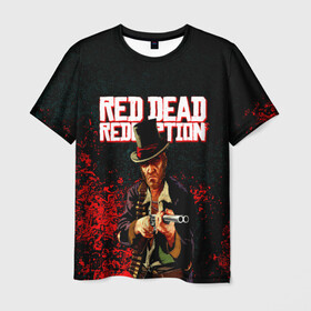 Мужская футболка 3D с принтом Red Dead Redemption Bandit в Петрозаводске, 100% полиэфир | прямой крой, круглый вырез горловины, длина до линии бедер | game | red dead | red dead redemption 2 | redemption 2 | rockstar games | бандиты | дикий запад | игры | ковбои | оружие