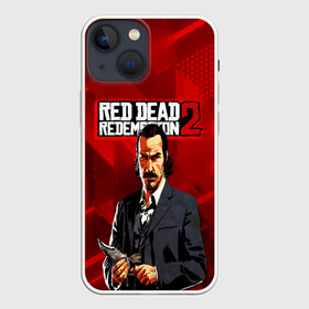 Чехол для iPhone 13 mini с принтом Rockstar Games в Петрозаводске,  |  | game | red dead | red dead redemption 2 | redemption 2 | rockstar games | бандиты | дикий запад | игры | ковбои | оружие
