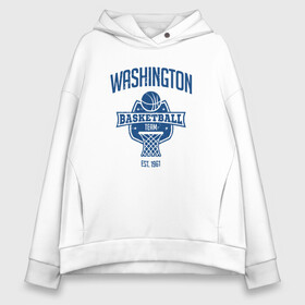 Женское худи Oversize хлопок с принтом Washington Basketball в Петрозаводске, френч-терри — 70% хлопок, 30% полиэстер. Мягкий теплый начес внутри —100% хлопок | боковые карманы, эластичные манжеты и нижняя кромка, капюшон на магнитной кнопке | basketball | game | nba | sport | streetball | washington | баскетбол | баскетболист | вашингтон | игра | игрок | мяч | нба | спорт | стритбол | тренер