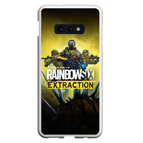 Чехол для Samsung S10E с принтом Rainbow Six Extraction / Радуга 6 Эвакуация в Петрозаводске, Силикон | Область печати: задняя сторона чехла, без боковых панелей | Тематика изображения на принте: battlefield | call | clancy | cod | counter | csgo | duty | extraction | ghost | rainbow | rainbowsix | recon | siege | six | strike | tom | war | боец | воин | война | клэнси | ксго | оружие | осада | радуга | рейнбов | рейнбоу | рэйнбоу | солдат | том |