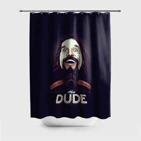 Штора 3D для ванной с принтом Большой Лебовский / The Dude в Петрозаводске, 100% полиэстер | плотность материала — 100 г/м2. Стандартный размер — 146 см х 180 см. По верхнему краю — пластиковые люверсы для креплений. В комплекте 10 пластиковых колец | dude | lebowski | lebowski dude | the big lebowski | the dude | большой лебовский | джеффри лебовский | комедия | криминал | лебовский | чувак