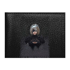 Обложка для студенческого билета с принтом Nier 3D в Петрозаводске, натуральная кожа | Размер: 11*8 см; Печать на всей внешней стороне | 2b | 3d | automata | game | nier | robots | yorha | андроид | аниме | блондинка | воин | девушка | игра | нир | робот | экшн