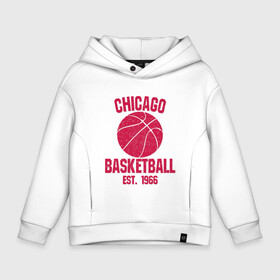 Детское худи Oversize хлопок с принтом Chicago Basketball в Петрозаводске, френч-терри — 70% хлопок, 30% полиэстер. Мягкий теплый начес внутри —100% хлопок | боковые карманы, эластичные манжеты и нижняя кромка, капюшон на магнитной кнопке | Тематика изображения на принте: basketball | bulls | chicago | game | jordan | nba | sport | streetball | баскетбол | баскетболист | джордан | игра | игрок | мяч | нба | спорт | стритбол | тренер | чикаго