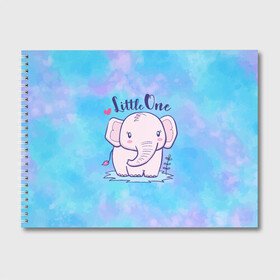 Альбом для рисования с принтом Маленький слоненок в Петрозаводске, 100% бумага
 | матовая бумага, плотность 200 мг. | детеныш | милый | ребенок | слон | слоненок | слоник