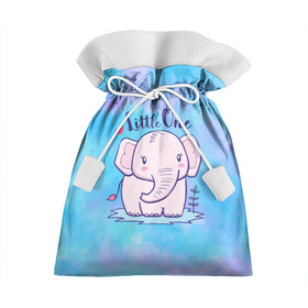Подарочный 3D мешок с принтом Маленький слоненок в Петрозаводске, 100% полиэстер | Размер: 29*39 см | детеныш | милый | ребенок | слон | слоненок | слоник