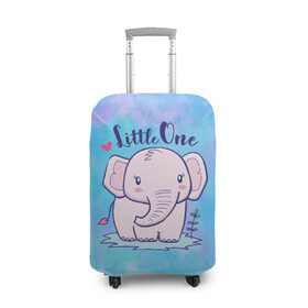 Чехол для чемодана 3D с принтом Маленький слоненок в Петрозаводске, 86% полиэфир, 14% спандекс | двустороннее нанесение принта, прорези для ручек и колес | детеныш | милый | ребенок | слон | слоненок | слоник