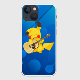 Чехол для iPhone 13 mini с принтом Пикачу с гитарой в Петрозаводске,  |  | anime | picachu | pikachu | аниме | милый | пика | пикачу | покебол | покемон