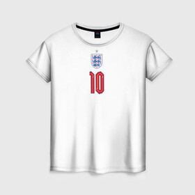 Женская футболка 3D с принтом Стерлинг форма Англия в Петрозаводске, 100% полиэфир ( синтетическое хлопкоподобное полотно) | прямой крой, круглый вырез горловины, длина до линии бедер | 2020 | 2021 | euro | fifa | uefa | аглийская | англичане | англия | евро | рахим | рахим стерлинг | сборная англии | сборной | стерлинг | уефа | фифа | форма | футбол | футбольная