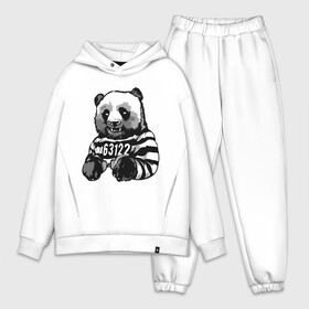Мужской костюм хлопок OVERSIZE с принтом Панда вор в Петрозаводске,  |  | bear | panda | вор | животные | звери | медведь | мишка | панда | панды | преступник | природа