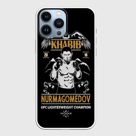 Чехол для iPhone 13 Pro Max с принтом Хабиб Нурмагомедов в Петрозаводске,  |  | art | champion | dogs | drawing | eagle | fighter | khabib | khabib nurmagomedov | mountains | ufc | арт | боец | горы | орел | рисунок | собаки | хабиб | хабиб нурмагомедов | чемпион