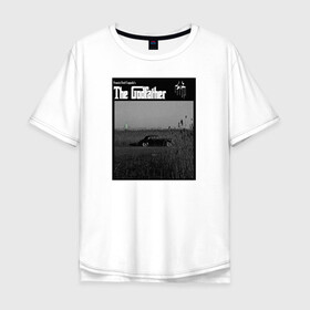 Мужская футболка хлопок Oversize с принтом Корлеоне в Петрозаводске, 100% хлопок | свободный крой, круглый ворот, “спинка” длиннее передней части | Тематика изображения на принте: godfather | кино | крестный отец | фильм