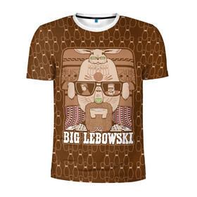 Мужская футболка 3D спортивная с принтом The Big Lebowski в Петрозаводске, 100% полиэстер с улучшенными характеристиками | приталенный силуэт, круглая горловина, широкие плечи, сужается к линии бедра | Тематика изображения на принте: donny | dude | jeff bridges | the big lebowski | walter sobchak | большой лебовский | боулинг | вальтер собчак | джефф бриджес | донни | заяц | кегли | кролик | фильм | чувак