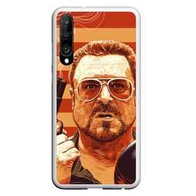 Чехол для Honor P30 с принтом Walter Sobchak в Петрозаводске, Силикон | Область печати: задняя сторона чехла, без боковых панелей | dude | jeff bridges | the big lebowski | walter sobchak | большой лебовский | боулинг | вальтер собчак | джефф бриджес | пистолет | фильм | чувак | шар