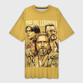 Платье-футболка 3D с принтом The Big Lebowski в Петрозаводске,  |  | donny | dude | jeff bridges | the big lebowski | walter sobchak | большой лебовский | вальтер собчак | джефф бриджес | донни | фильм | чувак