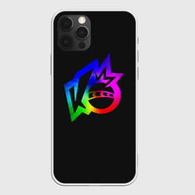 Чехол для iPhone 12 Pro с принтом Knockout city. Rainbow logo в Петрозаводске, силикон | область печати: задняя сторона чехла, без боковых панелей | Тематика изображения на принте: a | arts | ball | box | city | dodgeball | e | electronic | game | gradient | knockout | logo | nintendo | playstation | rainbow | switch | technologies | x | а | артс | вышибалы | город | градиент | е | игра | лого | логотип | мяч | нокаут | 