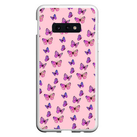 Чехол для Samsung S10E с принтом Бабочки фиолетовые 2 в Петрозаводске, Силикон | Область печати: задняя сторона чехла, без боковых панелей | бабочка | бабочки | насекомые | нежный | рисунок | роза | сирень | цветочек | цветочный | цветы