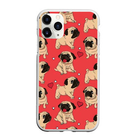 Чехол для iPhone 11 Pro матовый с принтом Мопсики и Сердечки в Петрозаводске, Силикон |  | love | арт | день валентина | день святого | день святого валентина | любовь | много собак | мопс | мопсы | порода | породистые | породистые собаки | породы собак | собака | собаки