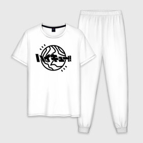 Мужская пижама хлопок с принтом Haikyu!! | ВОЛЕЙБОЛ!! в Петрозаводске, 100% хлопок | брюки и футболка прямого кроя, без карманов, на брюках мягкая резинка на поясе и по низу штанин
 | anime | haikyu | haikyuu | manga | аниме | волейбол | волейбольный клуб | волейбольный мяч | земля | лого | логотип | манга | мяч | хаику | хаикую