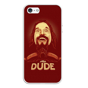 Чехол для iPhone 5/5S матовый с принтом The Dude в Петрозаводске, Силикон | Область печати: задняя сторона чехла, без боковых панелей | dude | jeff bridges | the big lebowski | большой лебовский | боулинг | джефф бриджес | кегли | чувак | шар