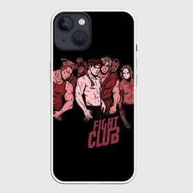 Чехол для iPhone 13 с принтом Fight Club x Street Fighter в Петрозаводске,  |  | Тематика изображения на принте: fight club | fighting | game | games | street fighter | балрог | бланка | бойцовский клуб | вега | зангиев | игра | игры | классика | рю | сагат | стрит файтер | уличный боец | чан ли