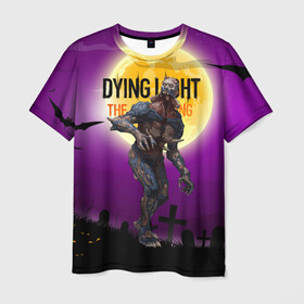 Мужская футболка 3D с принтом Dying light зомби в Петрозаводске, 100% полиэфир | прямой крой, круглый вырез горловины, длина до линии бедер | dying light | аномалия | зараженный | монстр | мутант | ужасы | урод | хоррор