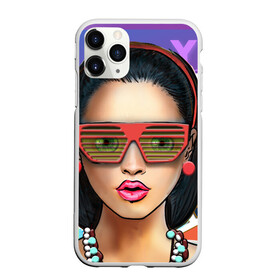Чехол для iPhone 11 Pro матовый с принтом СтильНая Девушка в Петрозаводске, Силикон |  | губы | девушка | очки значки | социальные сети | стиль | стильная девушка