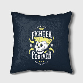 Подушка 3D с принтом Fighter forever в Петрозаводске, наволочка – 100% полиэстер, наполнитель – холлофайбер (легкий наполнитель, не вызывает аллергию). | состоит из подушки и наволочки. Наволочка на молнии, легко снимается для стирки | Тематика изображения на принте: fighting | game | games | street fighter | балрог | бланка | вега | зангиев | игра | игры | классика | рю | сагат | стрит файтер | уличный боец | чан ли