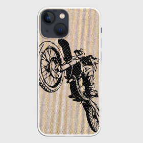 Чехол для iPhone 13 mini с принтом Эндуро Кросс в Петрозаводске,  |  | байк | байкер | мото | мото кросс | мотокрос | мотоцикл | питбайк