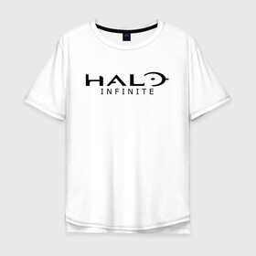 Мужская футболка хлопок Oversize с принтом Halo Infinite в Петрозаводске, 100% хлопок | свободный крой, круглый ворот, “спинка” длиннее передней части | chief | game | guardians | halo | infinite | master | игра | инфинити | мастер чиф | спартанец 117 | хало | хело | шутер