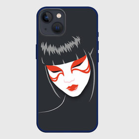 Чехол для iPhone 13 с принтом Японка в Петрозаводске,  |  | девушка | лицо | портрет | философия | япония | японка
