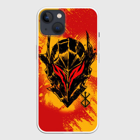 Чехол для iPhone 13 с принтом БЕРСЕРК маска и лого в Петрозаводске,  |  | anime | berserk | аниме | берсерк | бесерк | гатс | манга | мультфильм