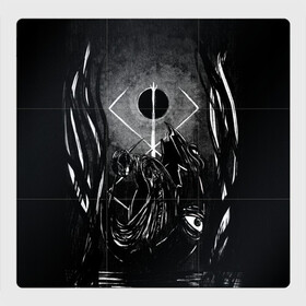 Магнитный плакат 3Х3 с принтом БЕРСЕРК рисунок в Петрозаводске, Полимерный материал с магнитным слоем | 9 деталей размером 9*9 см | anime | berserk | аниме | берсерк | бесерк | гатс | манга | мультфильм