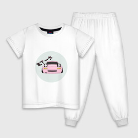 Детская пижама хлопок с принтом Mazda Miata Mx5 в Петрозаводске, 100% хлопок |  брюки и футболка прямого кроя, без карманов, на брюках мягкая резинка на поясе и по низу штанин
 | drift | japan | jdm | mazda | miata | mx5 | roadster | stance | дрифт | ждм | мазда | миата | стенс | тюнинг | япония