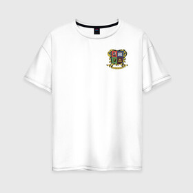 Женская футболка хлопок Oversize с принтом Молли 11 лет в Петрозаводске, 100% хлопок | свободный крой, круглый ворот, спущенный рукав, длина до линии бедер
 | molly | герб | ирландия | малоун | молли | паб