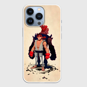 Чехол для iPhone 13 Pro с принтом Рю и Акума в Петрозаводске,  |  | akuma | fighting | game | games | ruy | ryu | street fighter | акума | игра | игры | классика | рю | стрит файтер | уличный боец